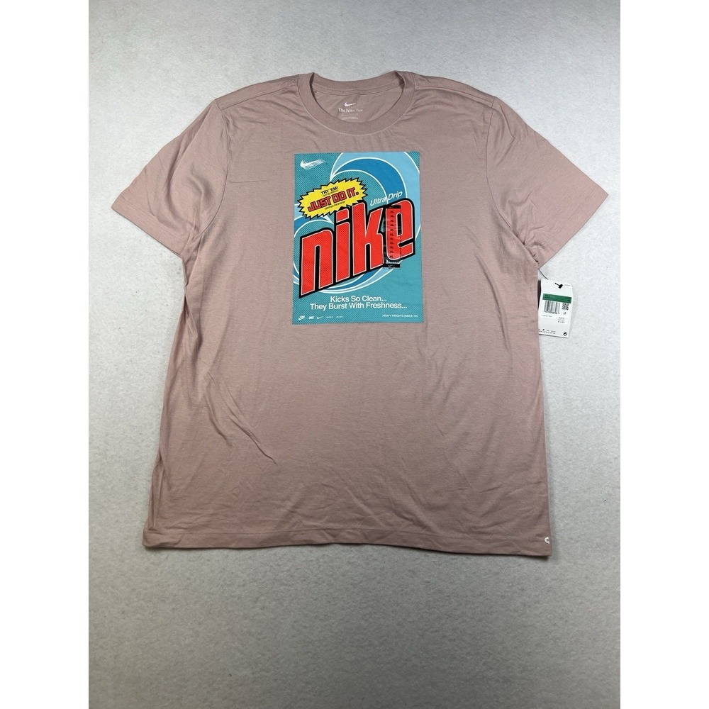 NWT Nike Pink Kicks So Clean Ultra Drip  Graphic Just Do It‎ Men Sz XL